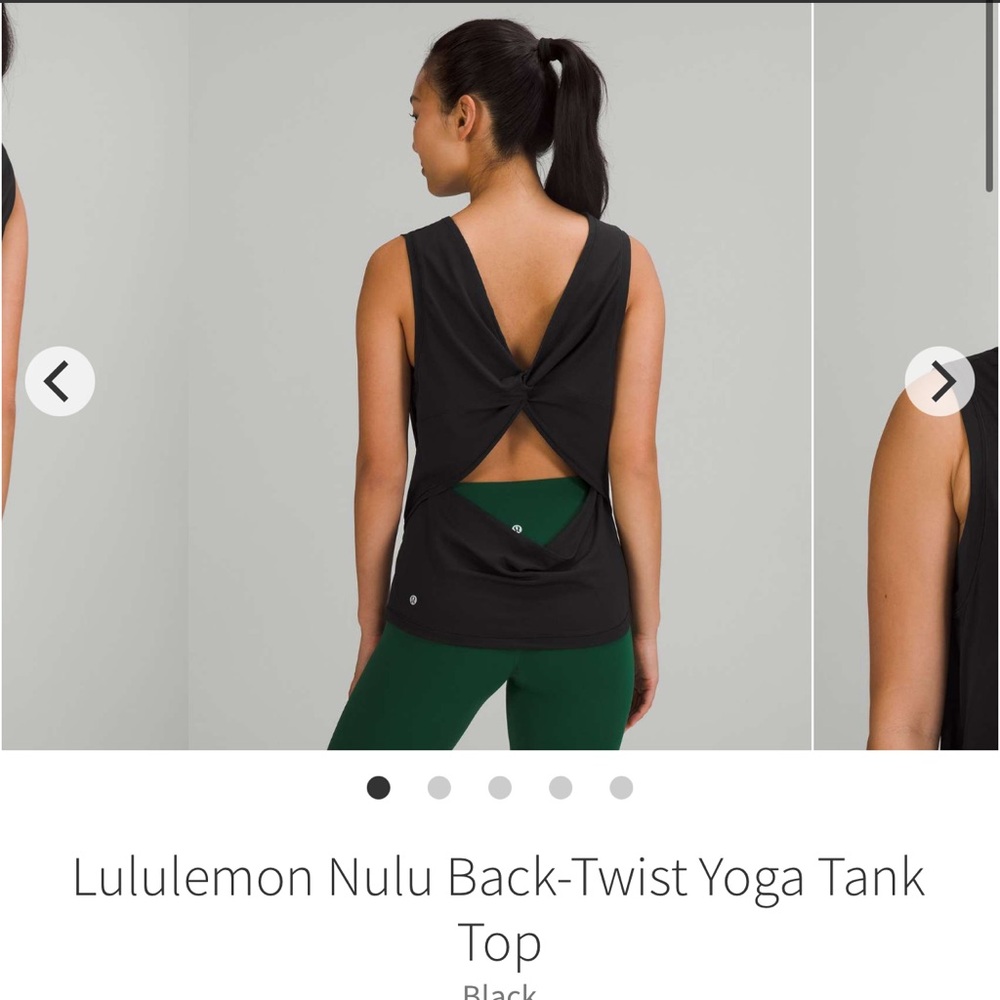 Lululemon Nulu Back-Twist Yoga Tank Top Black small